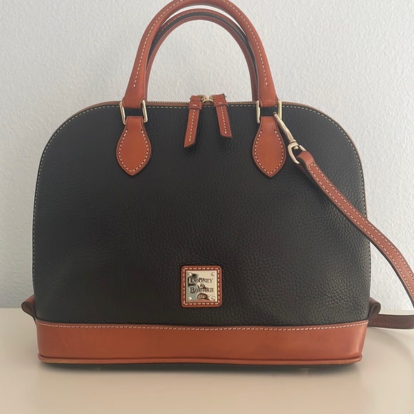 Dooney & Bourke Handbags - Dooney & Bourke Pebble Grain Double Zip Satchel / Crossbody Bag with dust bag